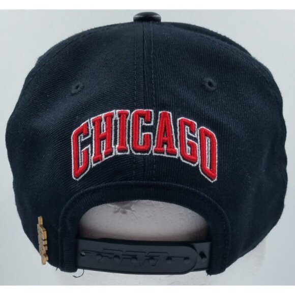 Chicago Bulls Six Time NBA Finals Champions Pro Standard Black Snapback Hat Cap - Picture 6 of 16
